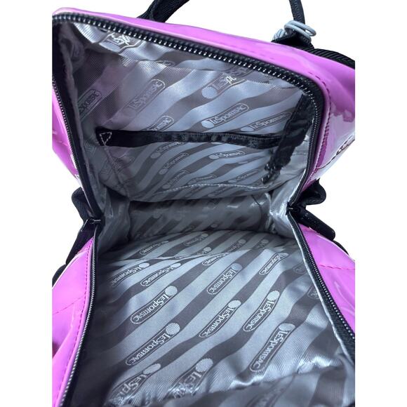 LeSportsac Gabrielle Micro Box Backpack Acid Punch Pink NWT B217 - Picture 6 of 7